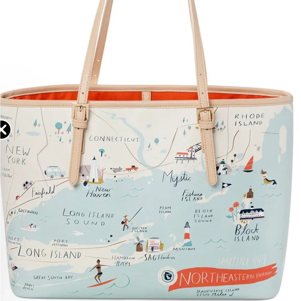 Spartina 449 NE Harbors Tote. Perfect for shopping or relaxing on the beach! - Picture 2 of 4